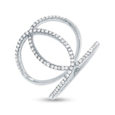 0.40ct 14k White Gold Diamond Lady's Ring Size 4